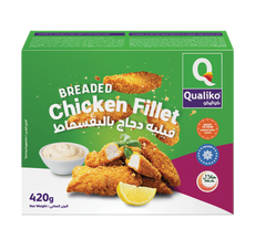 Qualiko Frozen Breaded Chicken Fillet  - 420gm