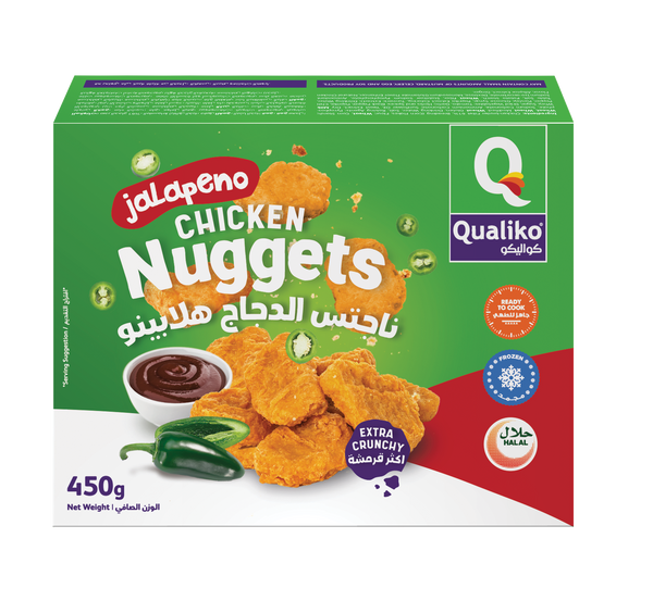 Qualiko Frozen  Jalapeno Chicken Nuggets IQF - 450gm