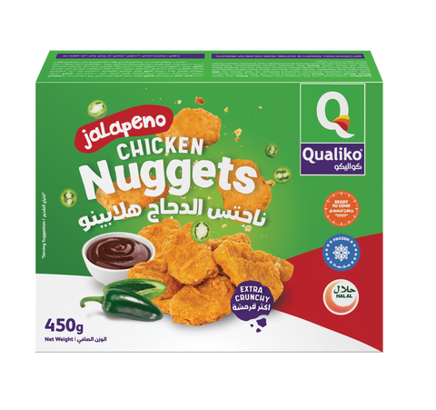 Qualiko Frozen  Jalapeno Chicken Nuggets IQF - 450gm