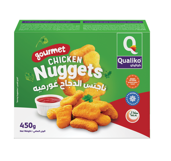 Qualiko Frozen  Gourmet Chicken Nuggets IQF - 450 gm