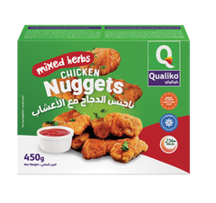 Qualiko Frozen  Mixed Herbs Chicken Nuggets IQF - 450 gm