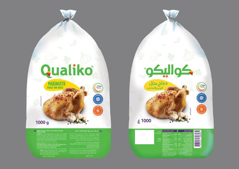 Qualiko Frozen Whole Chicken Marinated Garlic and Herbs - 1000gms